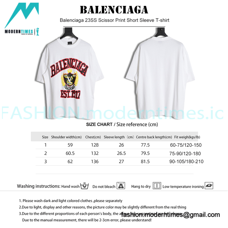 Balenciaga - 23SS Scissor Print Short Sleeve T-shirt Balenciaga - 23SS Scissor Print Short Sleeve T-shirt